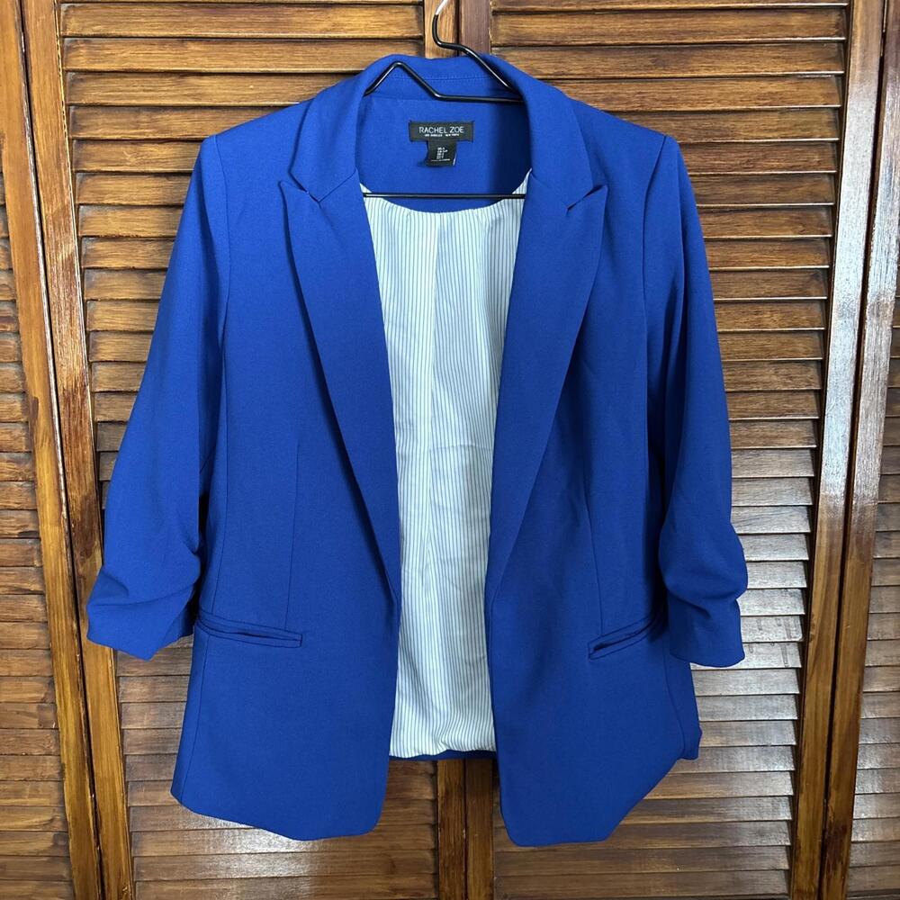 Rachel Zoe Women's Blazer - Blue Light Jacket, Business Professional Size Small